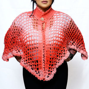 Cape, Shawl, Stole shawl, Sea Coral color